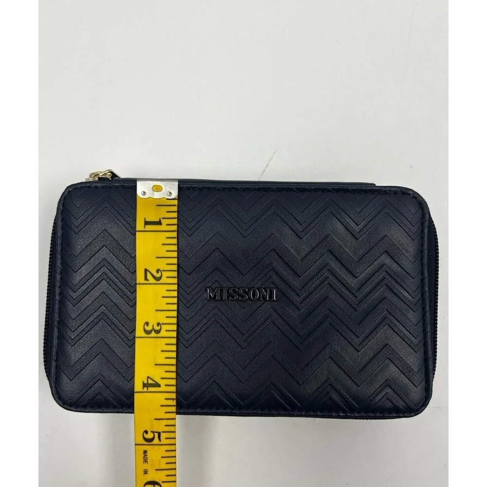 Missoni Exclusive Delta One Travel Case Pouch Blue Wave Zipper - CASE ONLY